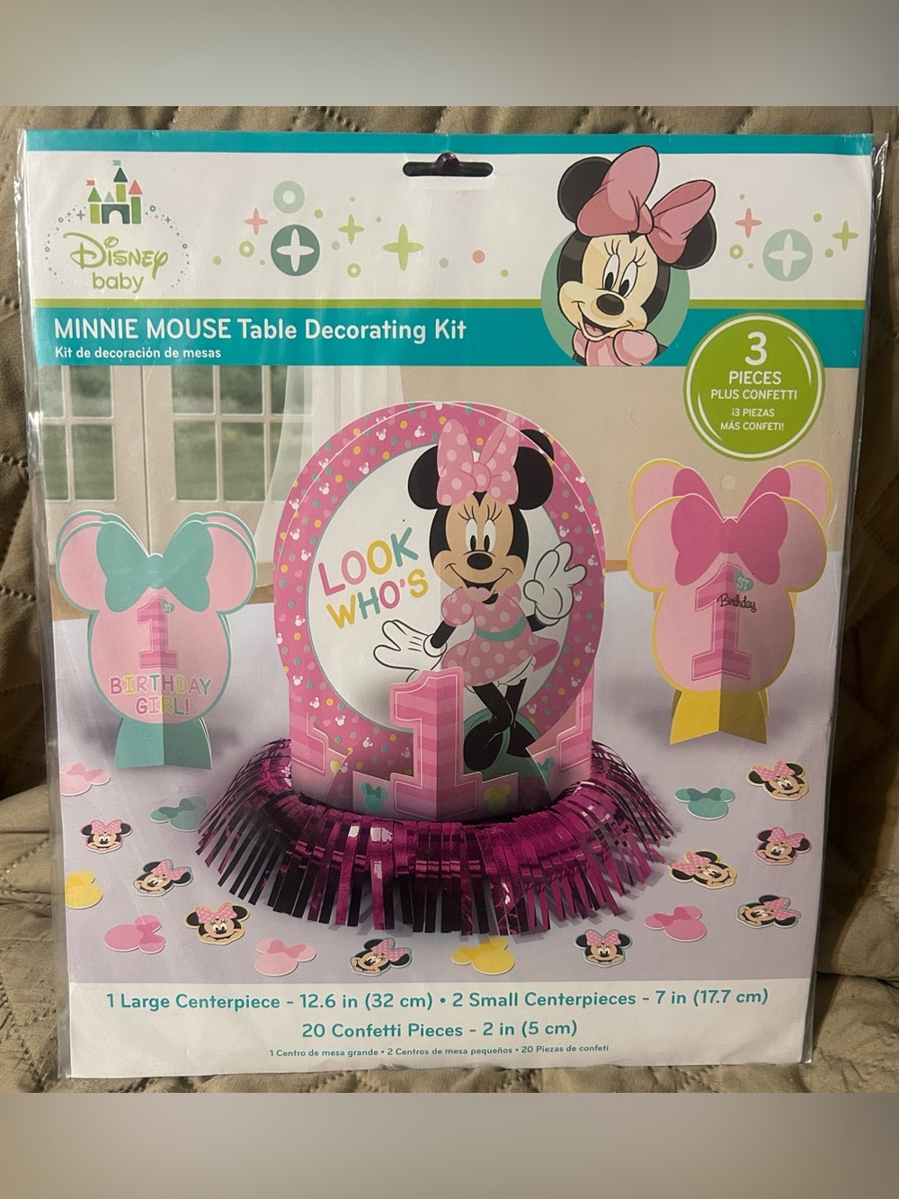 Disney Baby Minnie Mouse First Birthday Party Supplies Table Decorations